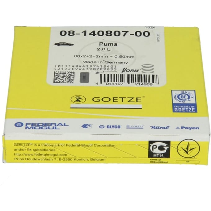 Goetze Engine Zuigerveren set GOETZE 08-140807-00