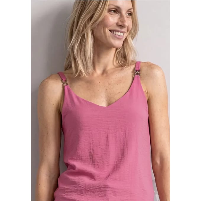 Top met V-hals en decoratief detail
