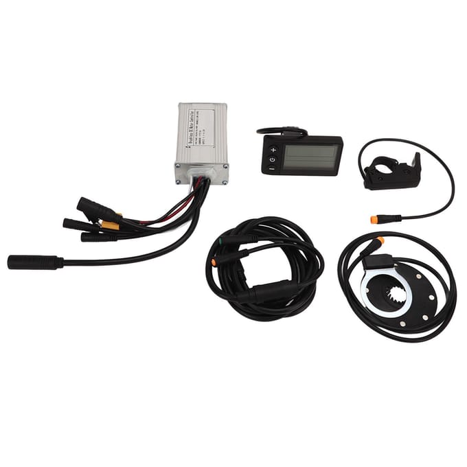 Kit de conversion pour vélo électrique DC24V 36V 48V avec contrôleur sans balais 17A 3 modes, panneau électrique S866 gray