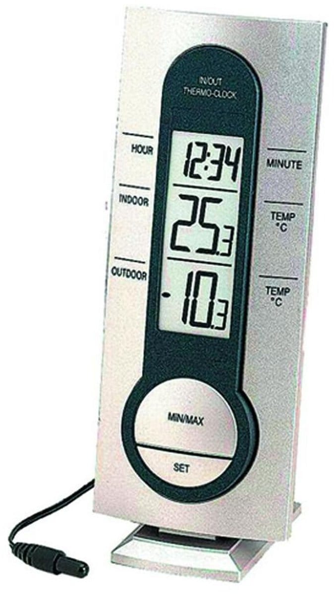 Technoline Weerstation WS 7033 Met temperatuurweergave 60 x 30 x 150 mm Zilver