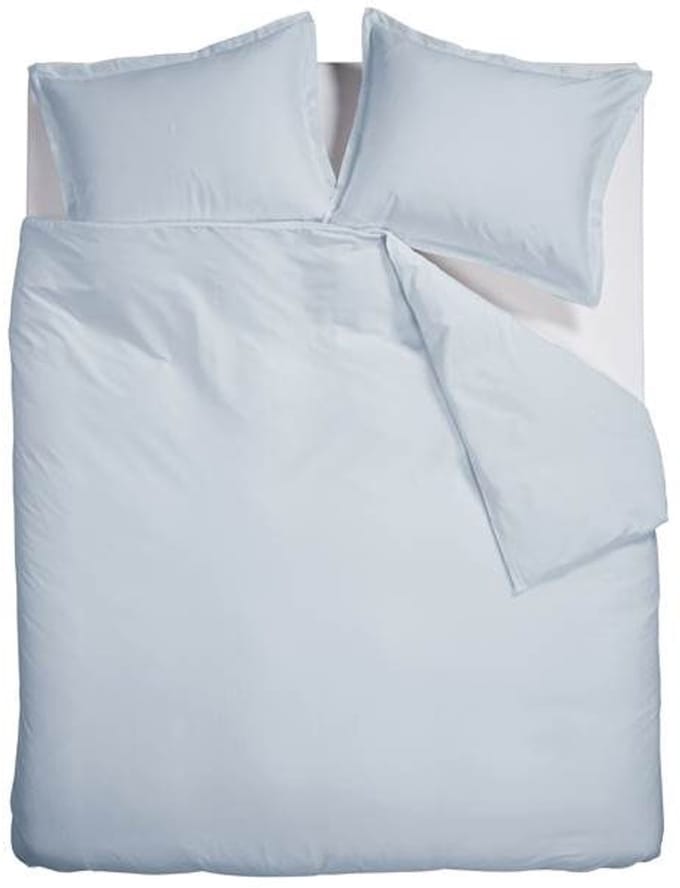 Snoozing Satin Uni Dekbedovertrek - Extra breed - 260x200/220 cm - Light Blue