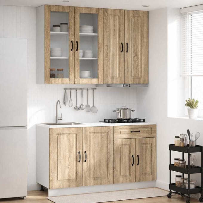 vidaXL - Keukenblok - KALMAR - 4 - st - Sonoma - Eiken - Bewerkt - hout