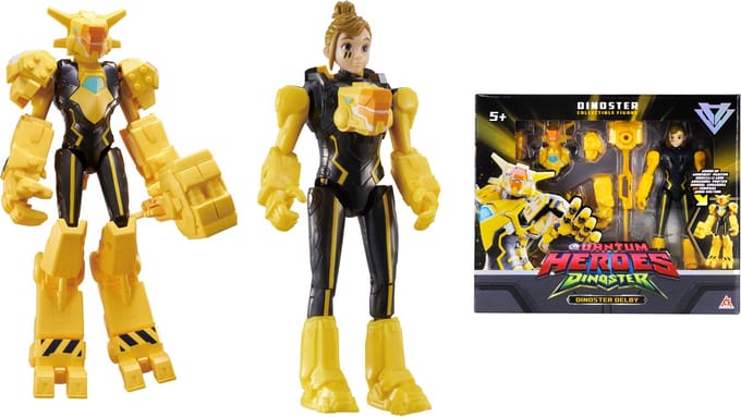 Dinoster - 2 figuren in 1 - Transformeer je robots - 22cm - Delby
