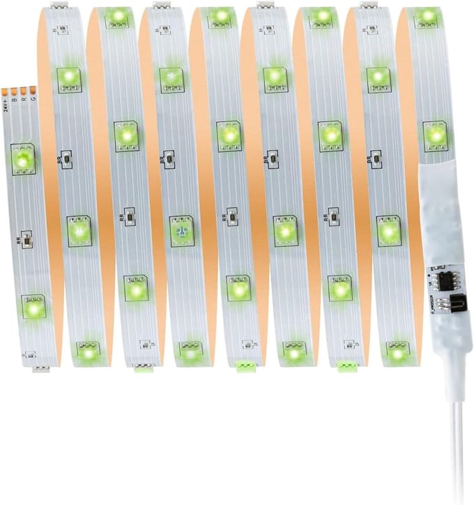 Paulmann 3987 LED-strip TIP complete set 3m RGB IP20 230/24V incl. 8,0 Watt dimbare lichtstrip wit plastic
