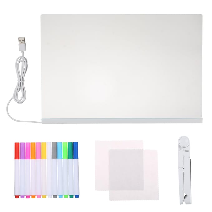 LED's Message Board Tablets Kit Set 11,8    * 7,9    Uitwisbare schrijftekening Lichtbord met Type3 white
