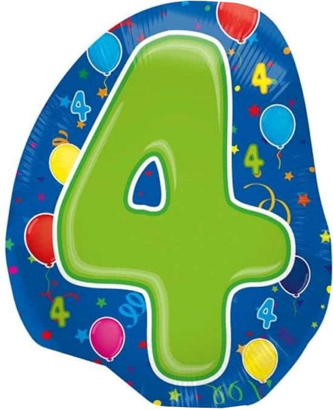 Folat - Folieballon - Shape - 4 - Zonder vulling - 56cm