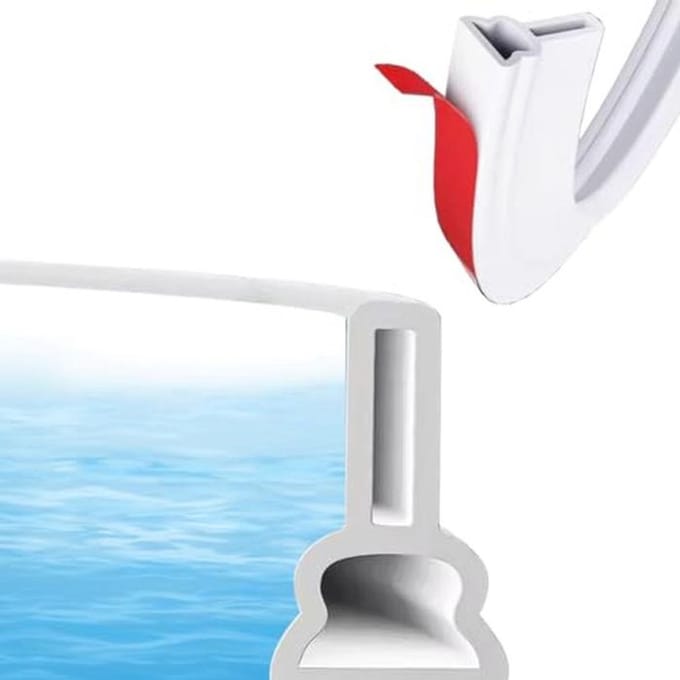 Zelfklevende Douche Strip 200 cm - Waterdichte Douche Seal voor Douchedeuren