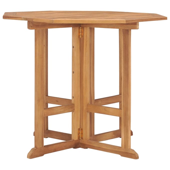 vidaXL - Tuintafel - inklapbaar - 90x90x75 - cm - massief - teakhout
