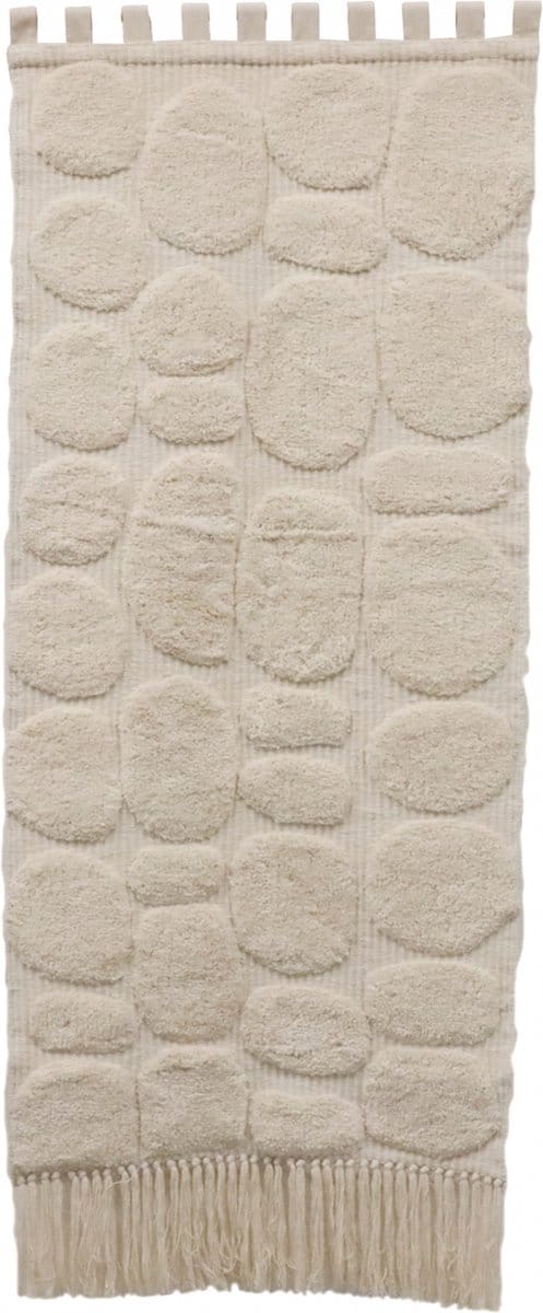 HD Collection Wall Plaque Irregular Blocks Cotton Ivory 77x2x180cm