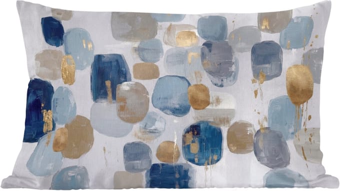 Sierkussens - Kussentjes Woonkamer - 60x40 cm - Abstract - Goud - Vormen