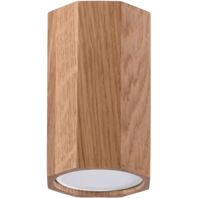 Sollux Lighting Plafondlamp Zeke - GU10 - eik - hout - 10x6x6cm