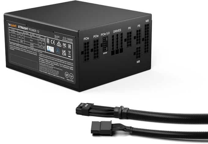 be quiet! Straight Power 12 Platinum 1000W Voeding - 1000 Watt - 135 mm - ATX 3.1 - 80 Plus 80 PLUS Platinum