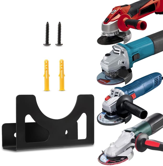 Dailygoods - Premium Hoekslijper Wandbeugel RVS - Geschikt voor Bosch, Makita, Dewalt en meer