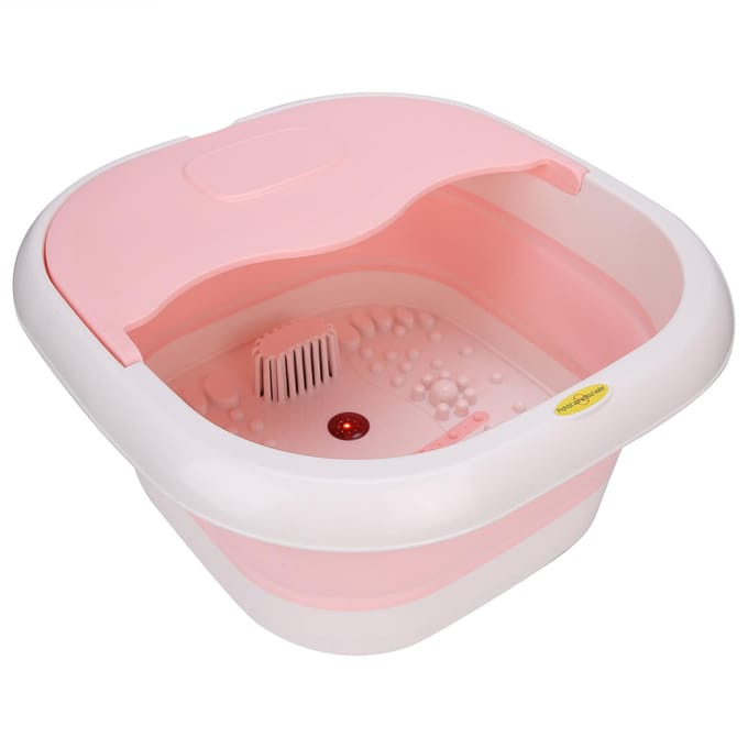 Opvouwbare Voetspa Bad Massager Roodlichttherapie Constante Temperatuur Verwarming Voetbadmachine EU Plug white
