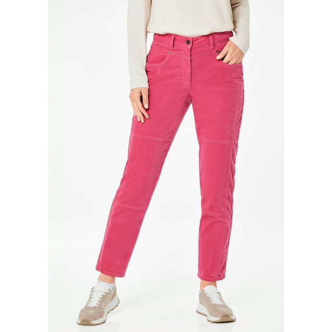 Fluwelen broek LOUISA - pink - Gr. 24 van Goldner Fashion
