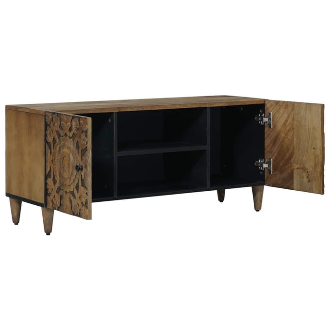 vidaXL - TV - Kast - Bruin - 105 - x - 33 - x - 46 - cm - Massief - Mango - Hout