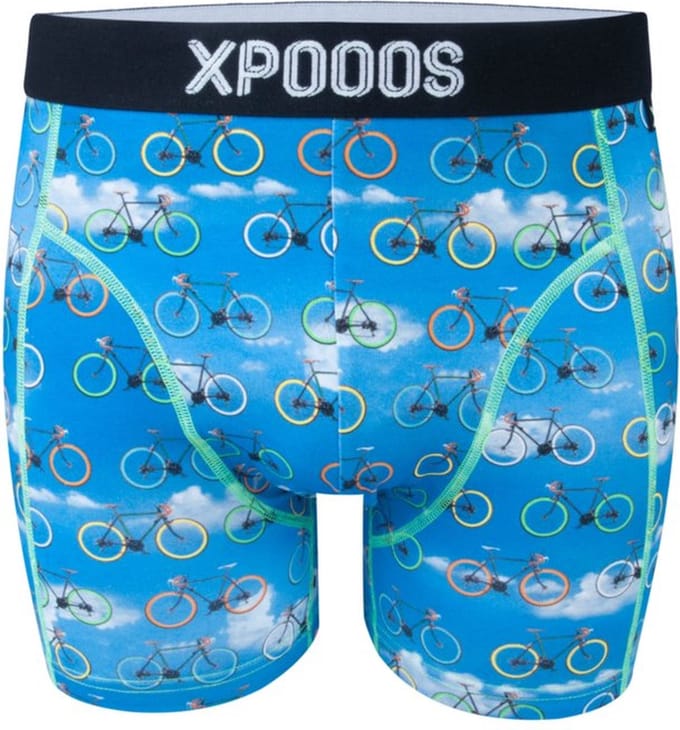 XPOOOS heren bike trip boxer blauw