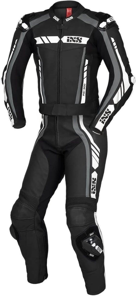 IXS Sport RS-800 1.0 Zwart Grijs Wit 2-Delig Motorpak - Racepak