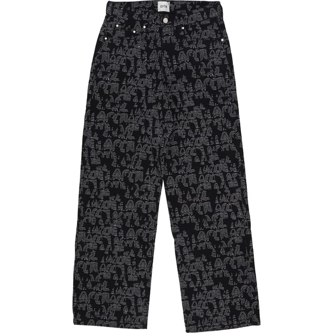 Lange lange broek mannen Allover Logo Pant zwart