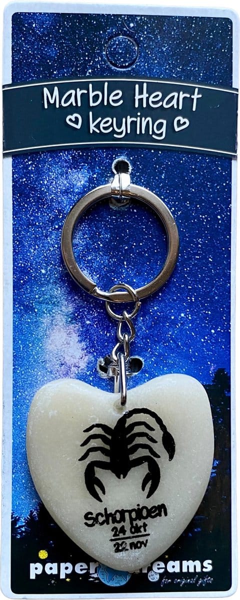 Paper Dreams - Sleutelhanger - Marmer - hart - Schorpioen - HANBAR