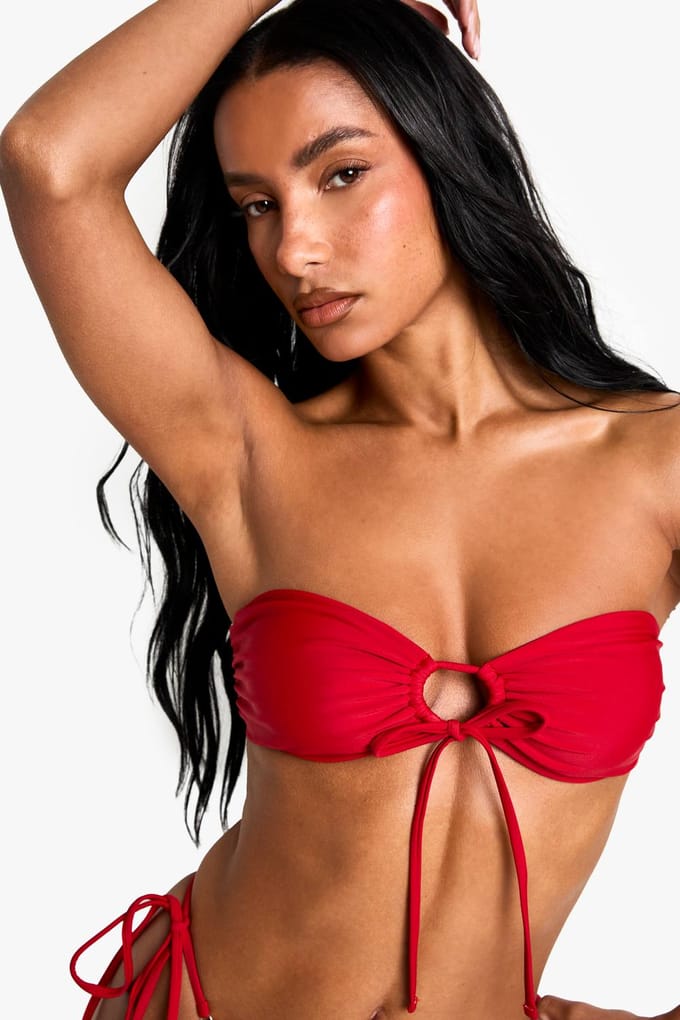 boohoo Dames Swimwear Essentials Multiway Bandeau Bikini Top | Rood | Maat: 38