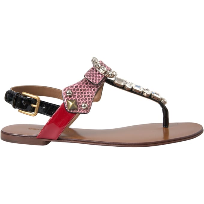 Dolce Gabbana Versierde Tanga Sandalen