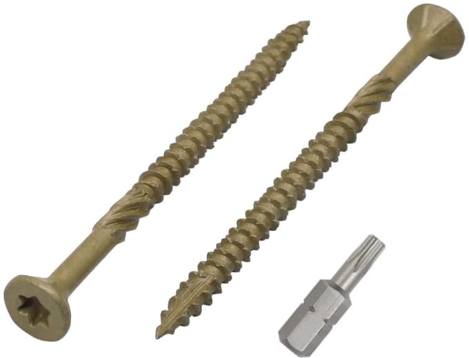 RVS Terrasschroeven Torx Groen 4.0 x 60 mm Houtschroeven Buiten Gebruik (100 stuks)