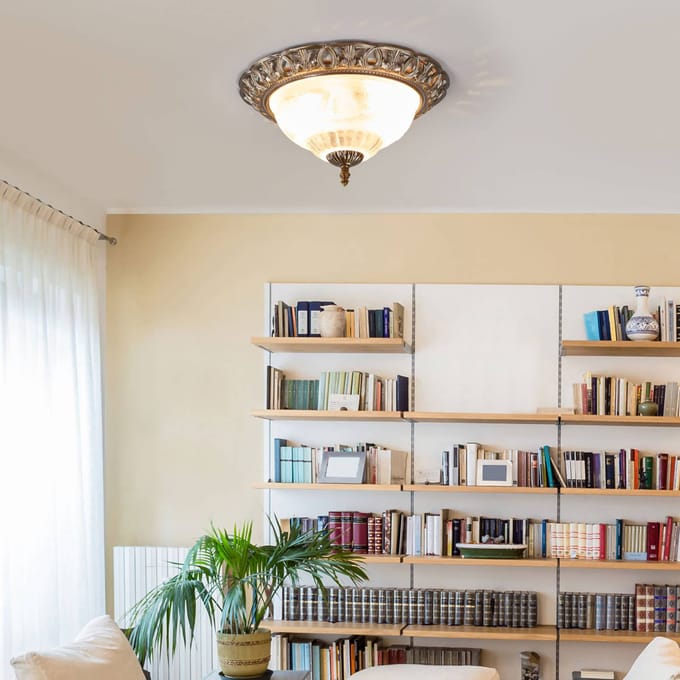 Searchlight Stijlvolle plafondlamp TERESA met sierrand