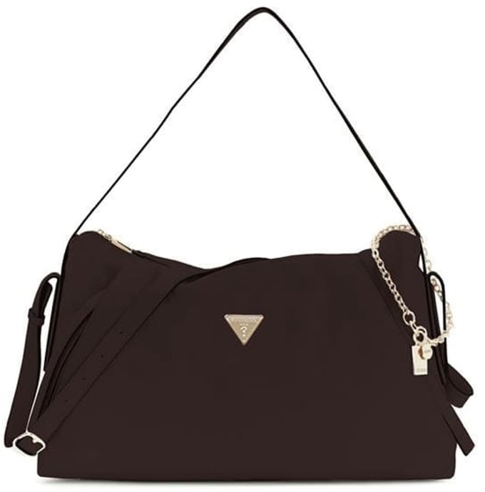 GUESS schoudertas Devon Shoulder Bag Brown donkerbruin