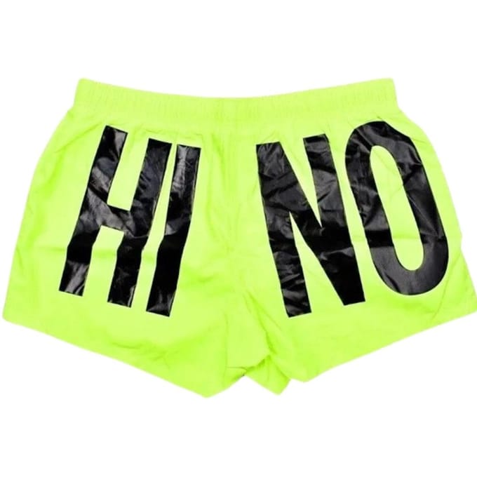 Moschino Heren Polyester Zwemshort met Logo (Geel)