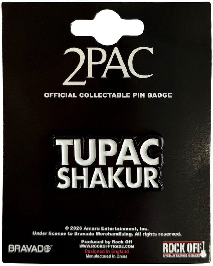 Tupac Text Logo - Pin