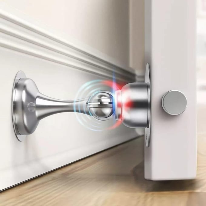 Sterke Magnetische Deurstopper RVS voor Vloer en Muurmontage