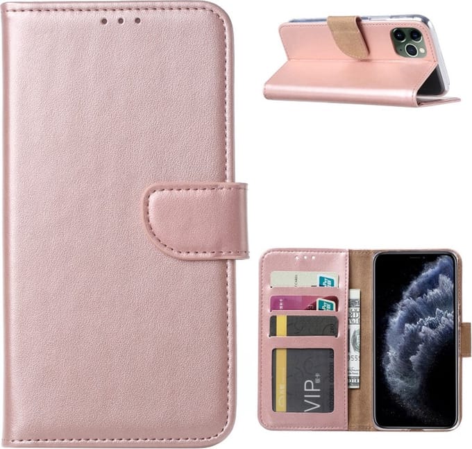 Cityhoesje - iPhone 11 Pro - Bookcase incl. Pasjeshouder - Roségoud