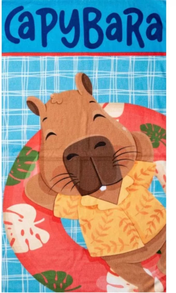 Capybara strandlaken Float Fun sneldrogend 70 x 140 cm – polyester