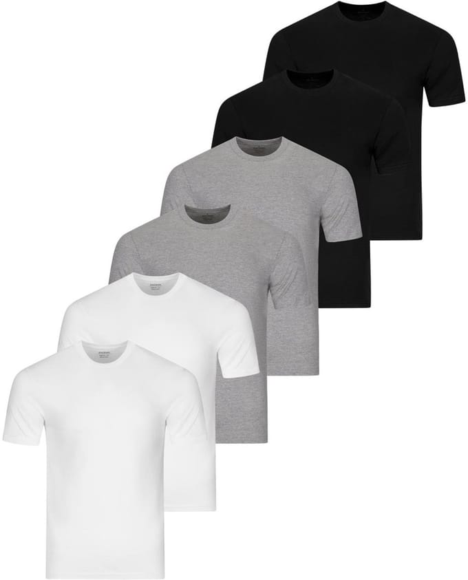 RAGMAN Heren onder t-shirts 6 pack Basic