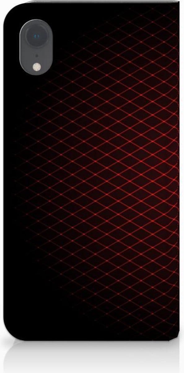 Apple iPhone Xr Hoesje met Magneet Geruit Rood