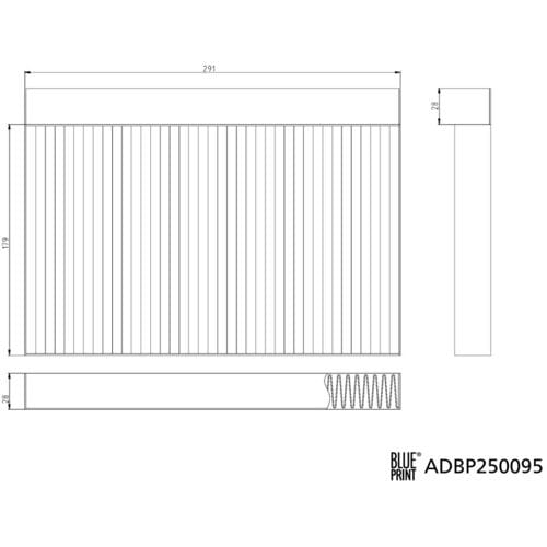 Cabinefilter BLUE PRINT ADBP250095