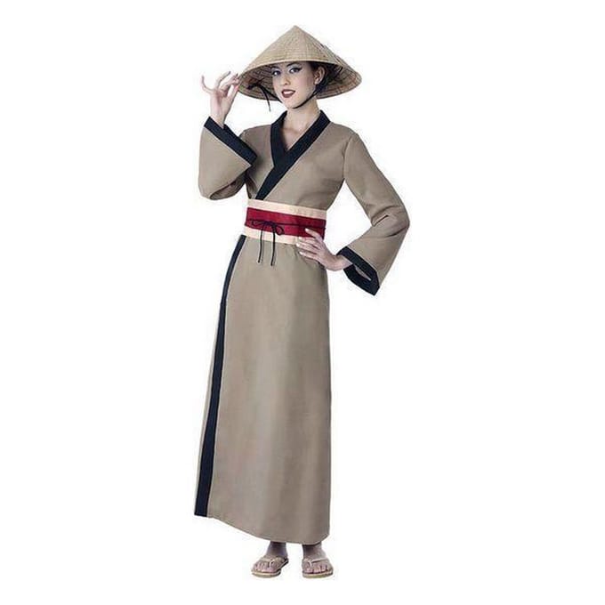 Chinees Kostuum Dames Bruin Limei - Maat XS-S