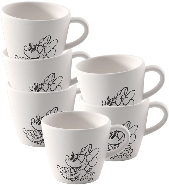 Espressotassen Manufacture Rock blanc - Mickey Mouse 60 ml Set van 6