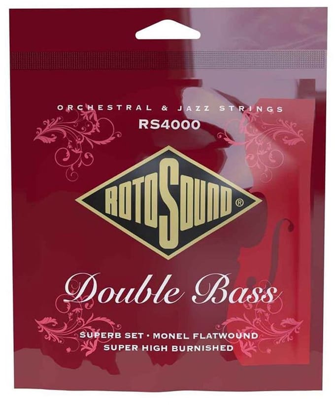 Rotosound RS4000M string set double bass 3/4 monel flatwound, super high burnished