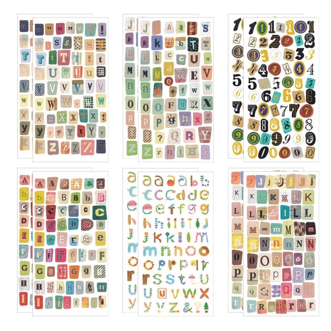 Dailygoods- Letterstickers 648 Stuks - Waterdicht - Zelfklevend