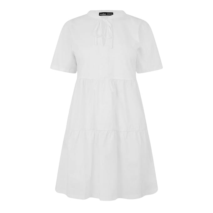 Threadbare Dames/Dames Alexis Mini Jurk (Wit)