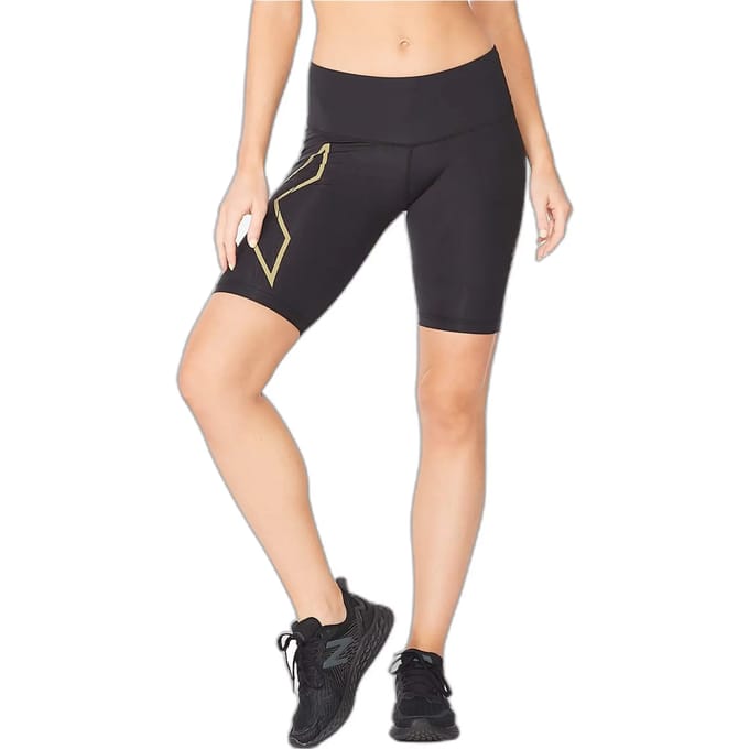 2xu Light Speed Mid Rise Korte Leggings Zwart M Vrouw