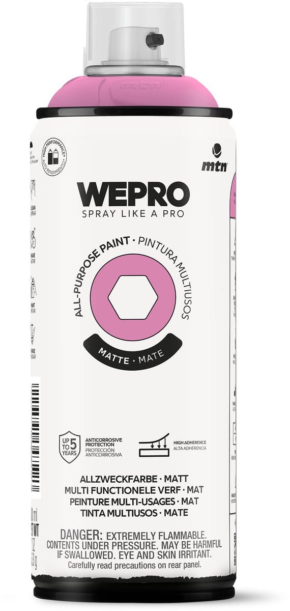 Spuitbus Roze Cumbia Mat MTN WEPRO ALL-PURPOSE PAINT 400ML