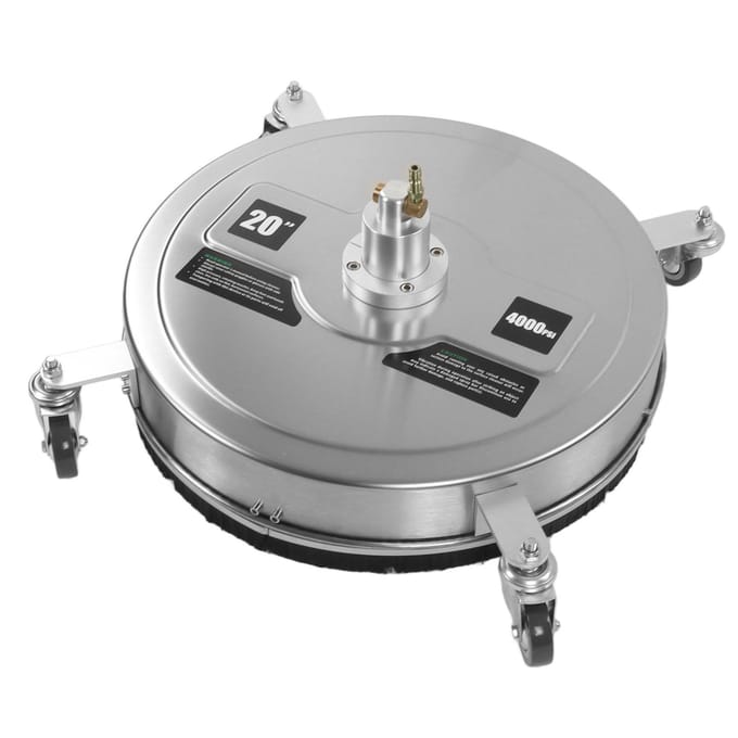 20in Hogedrukreiniger 4000psi RVS Oppervlaktereiniger met 4 Wielen Verlengstuk Kracht gray