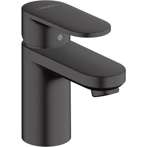 Hansgrohe Vernis Blend wastafelkraan - model 70 - opbouw - laag - met trekwaste - mat zwart