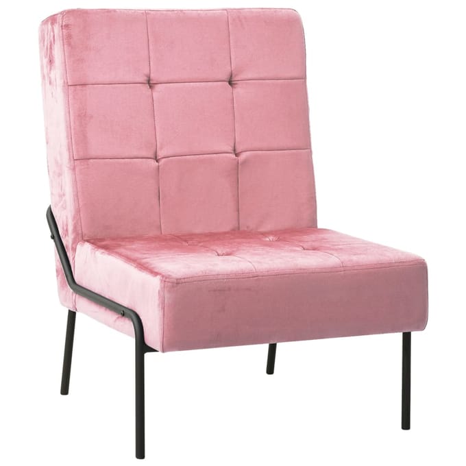 vidaXL - Relaxstoel - 65x79x87 - cm - fluweel - roze