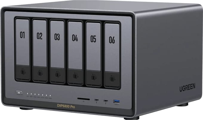 Ugreen NASync DXP6800 Pro NAS Compact Intel® Core™ i5 i5-1235U 8 GB DDR5 0 TB UGOS Pro Zwart