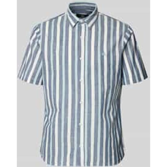 slim fit vrijetijdsoverhemd met gestikt logo