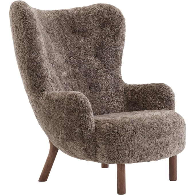 &Tradition Fauteuil Petra VB3 - sheepskin sahara - oiled walnut